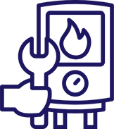 Water heater maintenance icon highlighting inspections and cleaning by Bucky's Water Heaters Now, Calgary experts